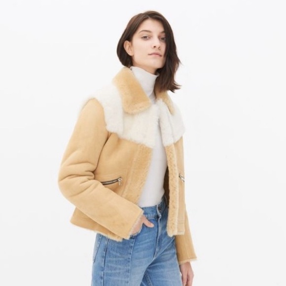 SANDRO PARIS Shearling Coat - Picture 1 of 16